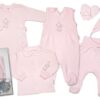 Baby Nellys Velká sada do porodnice TEDDY, 6-ti dílná v krabičce, růžová, vel. 62