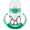 NUK Hrneček First Choice s úchyty Tučňáci – tyrkysová, 6 – 18 m+