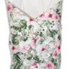 Baby Nellys Klasická retro šněrovací zavinovačka Flowers – bílá