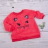 K-Baby Chlupáčková mikina Kočička s oušky – malinová, vel. 86