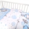 Baby Nellys 2-dílné bavlněné povlečení, Baby Elephant – modrý, 135 x 100