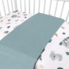 Baby Nellys 2-dílné bavlněné povlečení, Tropical Koala – zelená, bílá