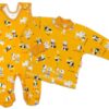 Baby Nellys  2-dílná sada, bavlněné dupačky s košilkou Pejsek Hello, hořčicová