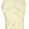 Baby Nellys Rychlozavinovačka 80 x 80 cm s volánkem a stuhou – ecru