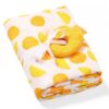 BabyOno Bambus/Mušelín Pomeranč – plenka – muchláček + chrastítko oranžová/bílá, 0 m+