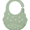 BabyOno Silikonový bryndák – Tlapky, khaki, 6 m+