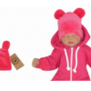 Z&Z Velurová, semišková čepička s oušky Teddy, amarant, vel. 80/86