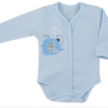 Koala Baby body s dlouhým rukávem Tasmánie – Slon, modré, vel. 68