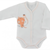 Koala Baby body s dlouhým rukávem Tasmánie – Kočka, smetanové, vel. 68