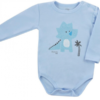 Koala Baby body s dlouhým rukávem Farma – Dráček, modré, vel. 74