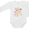Koala Baby body s dlouhým rukávem Farma – Prasátko, béžové, vel. 86