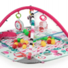 ECO TOYS Vzdělávací deka s hrazdou a míčky 3v1, růžová