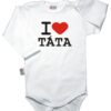 Baby Dejna Body dlouhý rukáv, vel. 68, I love táta – bílé