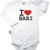 Baby Dejna Body dlouhý rukáv, vel. 68, I love babi – bílé, K19