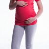 Be MaaMaa Těhotenské barevné legíny 3/4 délky – šedá, vel. L, K19