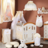 Mamo Tato 5D lux set s nebesy z šifónu Houpačka krémová