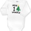 DEJNA 1. Vánoce – Body dl. rukávek bílé – bílé, vel. 74