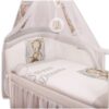 Baby Nellys Mantinel s povlečením Sweet Dreams by Teddy – šedý