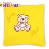Baby Nellys Polštářek 40×40 Teddy Bear – žlutý