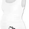 Mamitati Top, tílko Dana s potiskem Srdíček  – bílé, vel. L/XL, D19