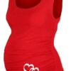 Mamitati Top, tílko Dana s potiskem Srdíček  – červené, vel. L/XL, D19