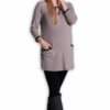 Be MaaMaa Tunika, šaty 3/4 rukáv – béžová, vel. L/XL