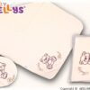 Baby Nellys  Deka/dečka froté/velur – Medvídek Teddy Bear – smetanová