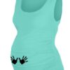 Be MaaMaa Top, tílko Dana s potiskem Ručiček – máta, vel. L/XL, D19