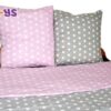 Baby Nellys Bavlněné povlečení 140×200 – Bubble Retro šedorůžové
