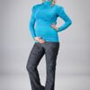 Gregx Elegantní těhotenské kalhoty JEANS – granátový melír