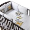 Baby Nellys Povlečení s polštářkovým mantinelem Sweet Dreams by TEDDY – šedý