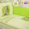 Baby Nellys Mantinel 360cm s povlečením Sweet Dreams by Teddy – zelený