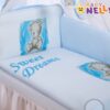 Baby Nellys Mantinel 360cm s povlečením Sweet Dreams by Teddy – modrý