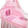 Baby Nellys Mantinel s povlečením Sweet Dreams by Teddy – růžový