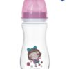 Antikoliková lahvička se širokým hrdlem Canpol Babies Easy Start – TOYS 300 ml – růžová