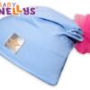 Bavlněná čepička Tutu květinka Baby Nellys ® – sv. modrá, 48-52