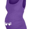 Be MaaMaa Top, tílko Dana s potiskem Ručiček – fialová, vel. L/XL, D19