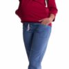 Be MaaMaa Těhotenské kalhoty – světlý jeans, vel. XL