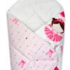 Baby Nellys  Novorozenecká zavinovačka Princess, 75×75 cm – růžová