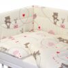 Baby Nellys Mantinel s povlečením 135×100 cm, Míša – bežový