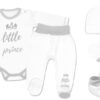 Baby Nellys 5-ti dílná soupravička do porodnice Little Prince – bílá