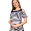 Be MaaMaa Těhotenské triko/halenka  – Lila, vel. XL