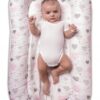 Baby Nellys Maxi oboustranné hnízdečko pro miminko Srdíčka a hvězdičky – růžový