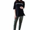 Be MaaMaa Těhotenské tepláky/kalhoty slim – khaki, vel. XL