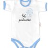 Baby Nellys Body krátký rukáv – Šéf pískoviště – bílé/modrý lem, vel. 62