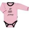 Baby Nellys Body dlouhý rukáv, růžové Little Princess