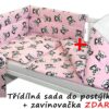 3-dílná sada mantinel s povlečením 135×100 + zavinovačka zdarma – Baby Panda, růžová