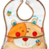 BOBO BABY Dětská zástěrka, bryndák Medvídek –  hnědý