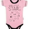 Body krátký rukáv Baby Nellys, Baby Little Star – růžové, vel. 56