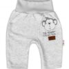 Baby Nellys Bavlněné tepláčky Monkey – sv. šedý melírek, vel. 74